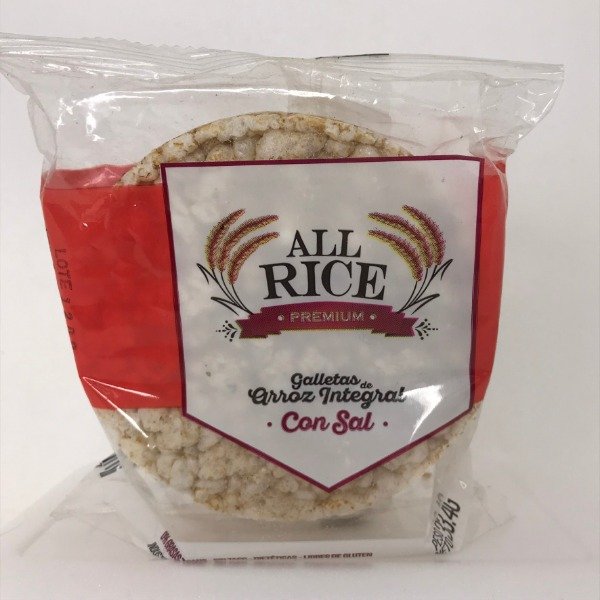 Producto - Tostaditas de arroz varios sabores -All Rice- paquete x 3u de 33.4grs - 0