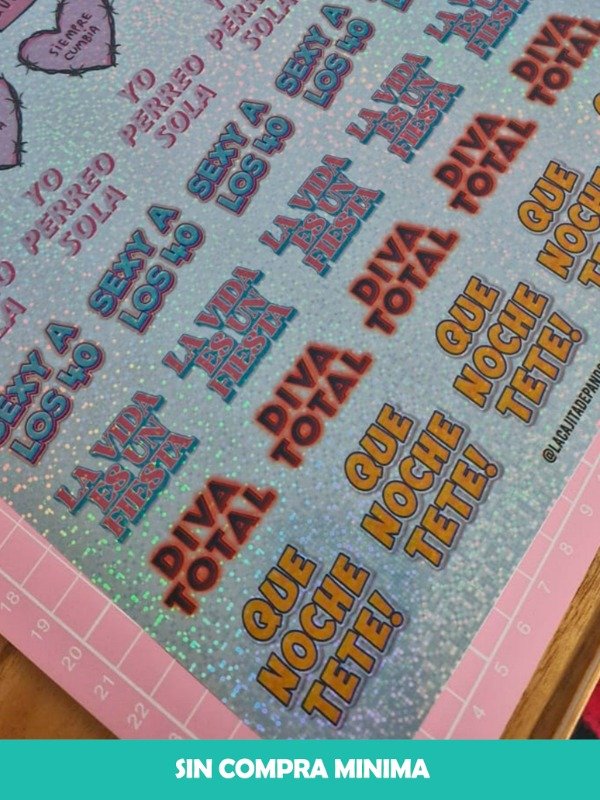 Producto - MEGA PLANCHA A4 STICKERS RESISTENTES AL AGUA