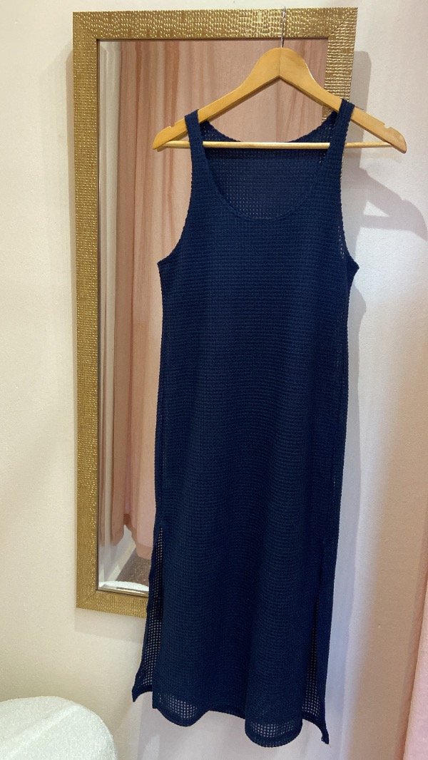 Producto - Vestido dos tajos azul oscuro