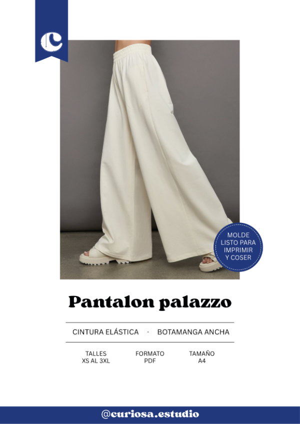 Producto - Pantalón Palazzo - Molde digital - PDF descargable