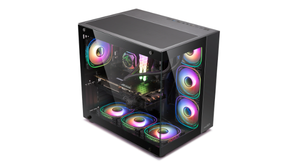 Producto - Gabinete s/fuente -2x usb 2.0 -1x usb 3.0 -hd audio -7x fan ARGB 120mm c/control