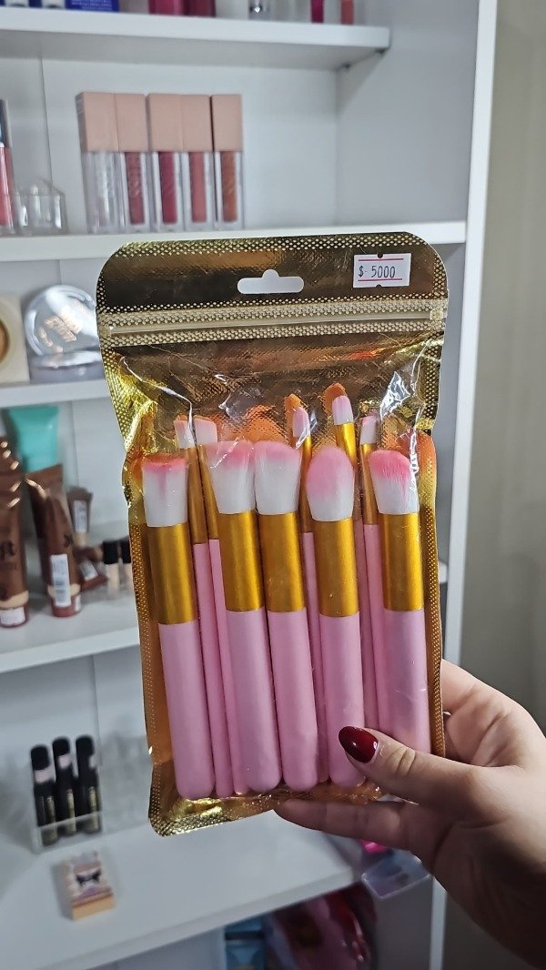 Producto - SET X9 BROCHAS "ROSADAS"