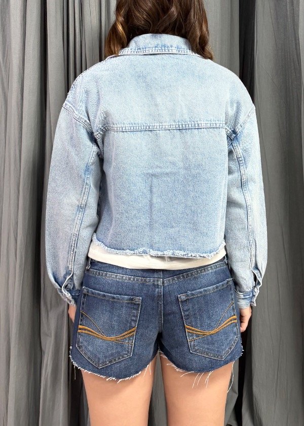 Producto - Campera Crop Emma (Celeste) - 2