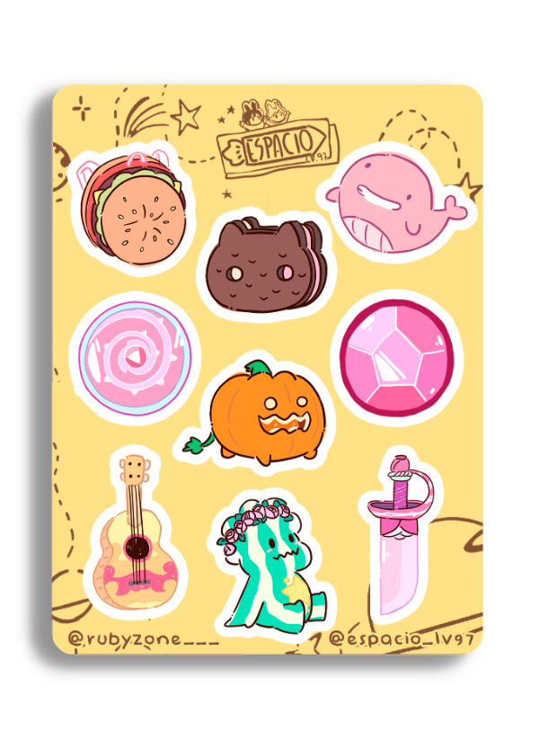 Producto - Plancha de Stickers Mini  Steven Universe