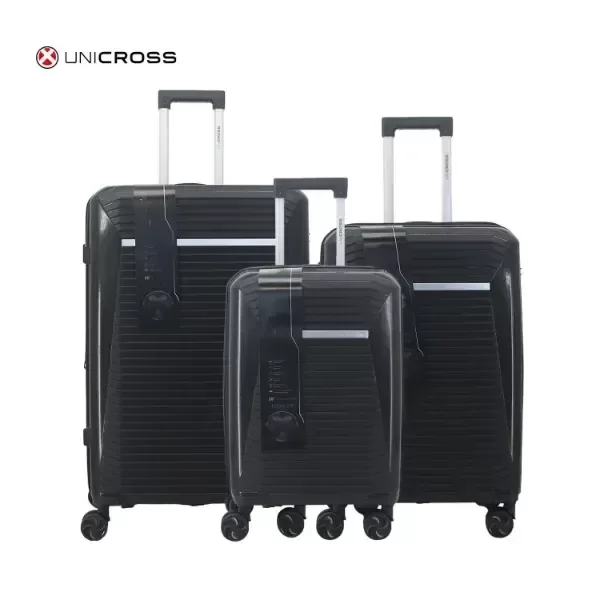 Producto - SET DE VALIJAS 20" 24" 28"PP UNICROSS NEGRO 62.2081N - 2
