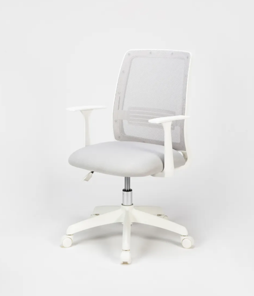Producto - HOME OFFICE Silla Operativa MINT WHITE, Giratoria Respaldo RED!!