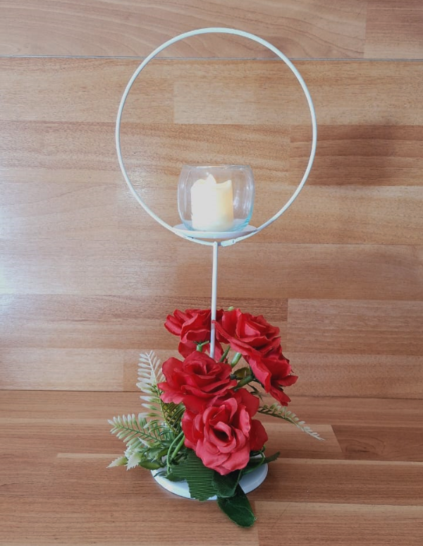 Producto - 12 PORTA VELA CIRCULAR CON PIE