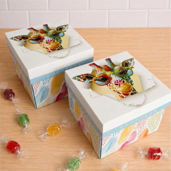 Producto - Box Sorpresa "Jirafa Cool" - 12 x 12 x 10 cm - 0