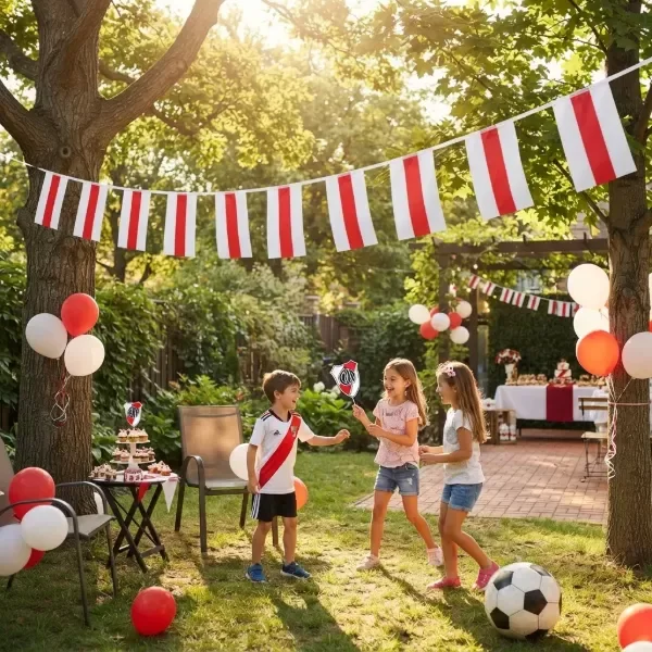 Producto - Guirnalda de Banderines Bandera River Plate Tela Poliéster - 1