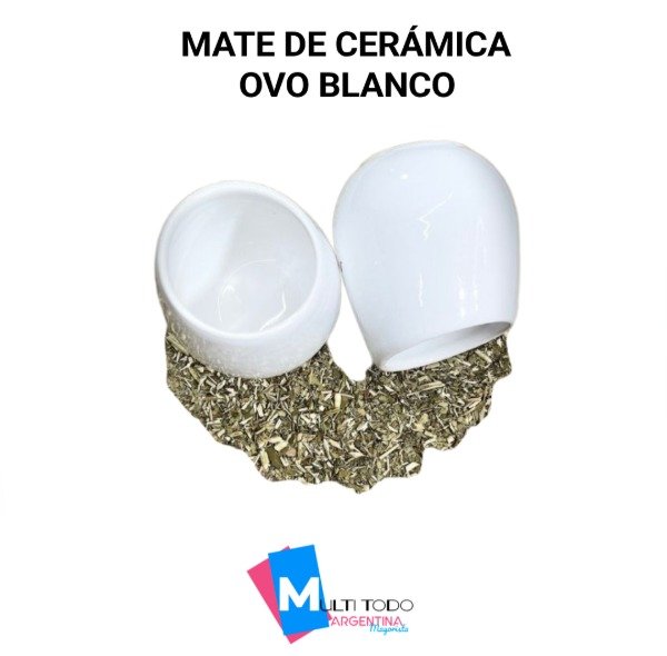 Producto - MATE DE CERÁMICA OVO BLANCO