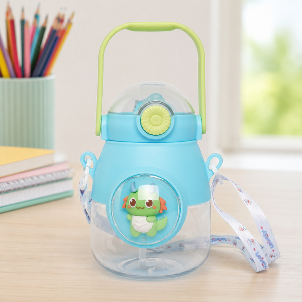Producto - BOTELLA INFANTIL CON SORBETE, MANIJA Y CORREA REGULABLE 900ml - 2