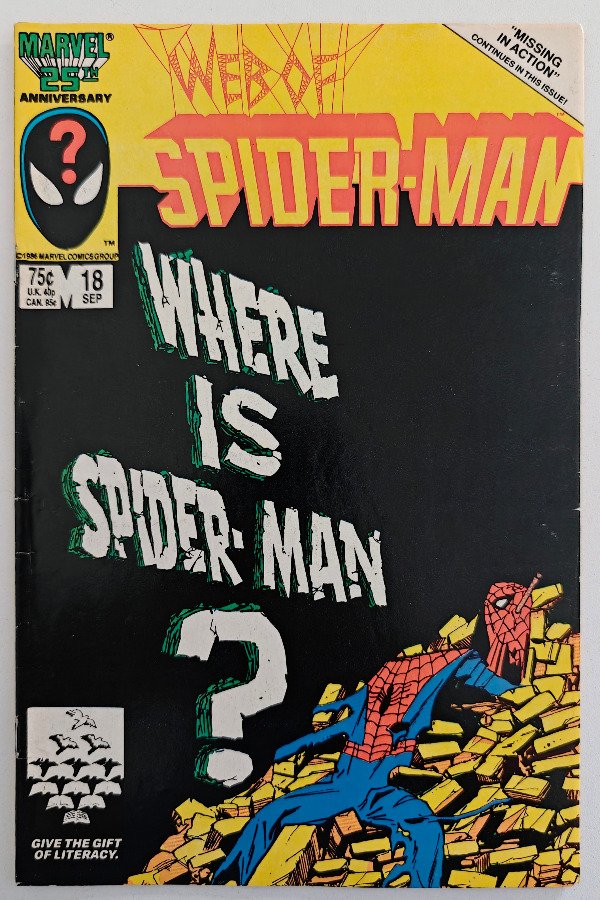Producto - Web of Spider-Man #18 (1986) - Clásico con el primer cameo de Eddie Brock