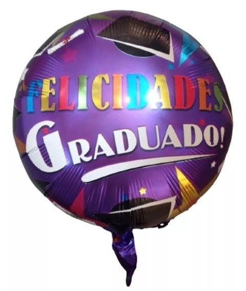 Producto - Felicidades Graduado Violeta - Circulo 18"