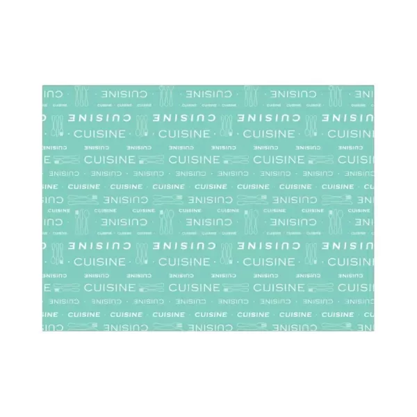 Producto - Set de 6 individuales de cuerina estampado CUISINE/Verde