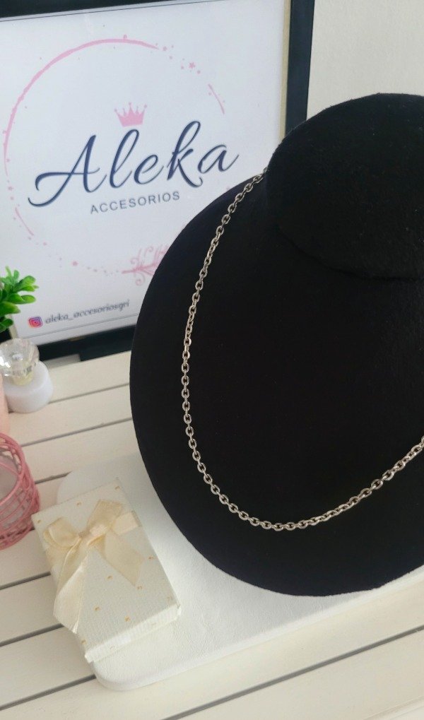 Producto - Cadena espejo(50cm)de acero blanco