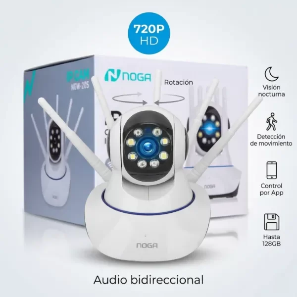 Producto - Camara De Seguridad IP WiFi 4 Antenas Noga NGW 20S HD Visión Nocturna - 1