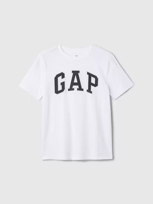 Remera manga corta gap talle 12 blanca logo azul