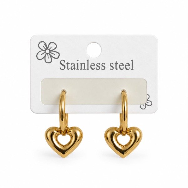 Producto - Aros Golden Heart (Acero)