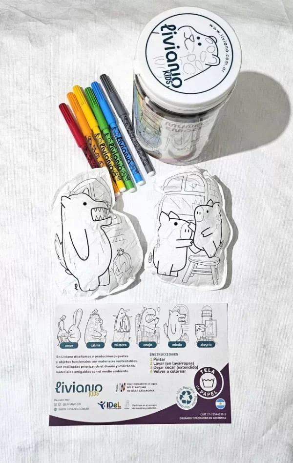 Producto - Muñequitos para PINTAR, LAVAR y volver a COLOREAR !!