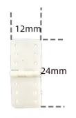 Producto - Bisagra tipo libro chica 12x24mm x 5 unidades - 1