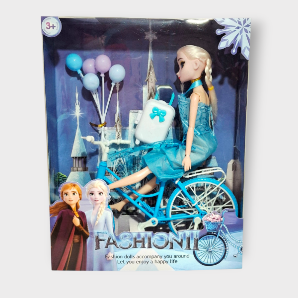 Producto - Muñeca Frozen Elsa en bicicleta