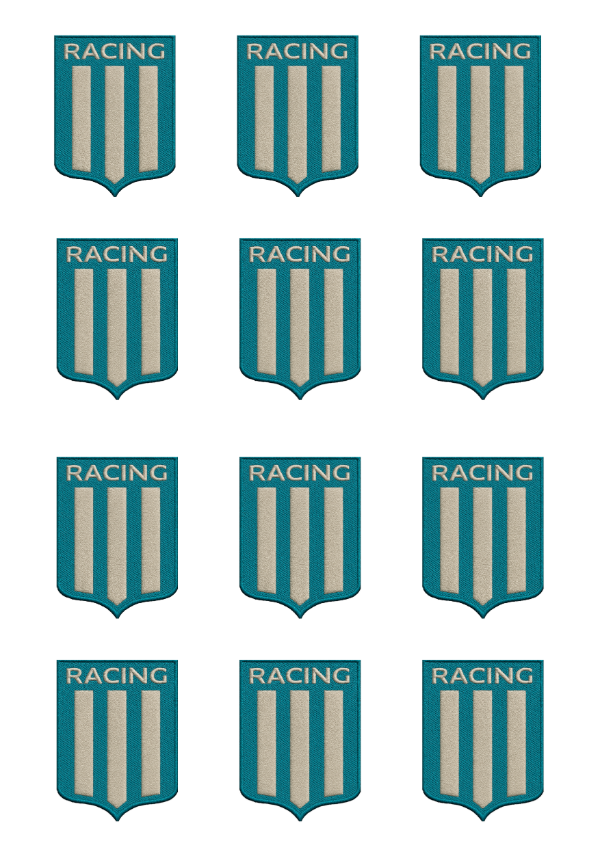 Producto - Impresion Dtf A3 Parche Efecto Bordado Escudos De Futbol Racing
