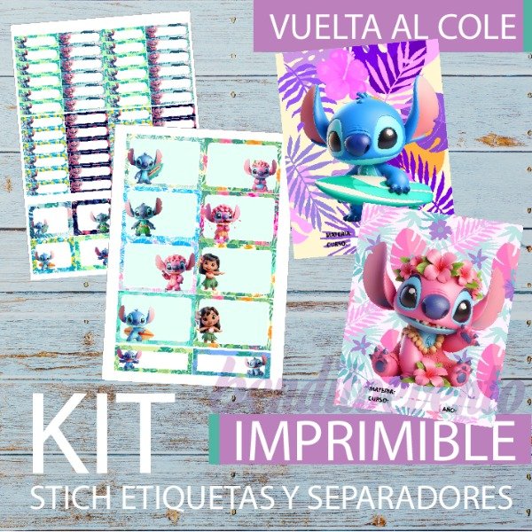 Producto - KIT LILO y STICH + ANGEL escolar