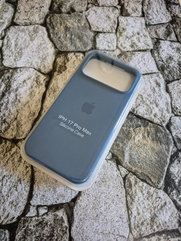Producto - Funda silicone case logo Iphone 17 Pro Max azul