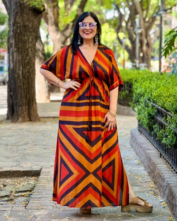 Producto - Vestido Vera Triángulo Rojo. Talle Único