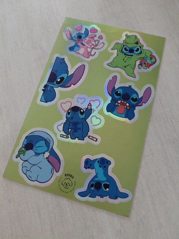 Producto - Planchitas de stickers - Stitch