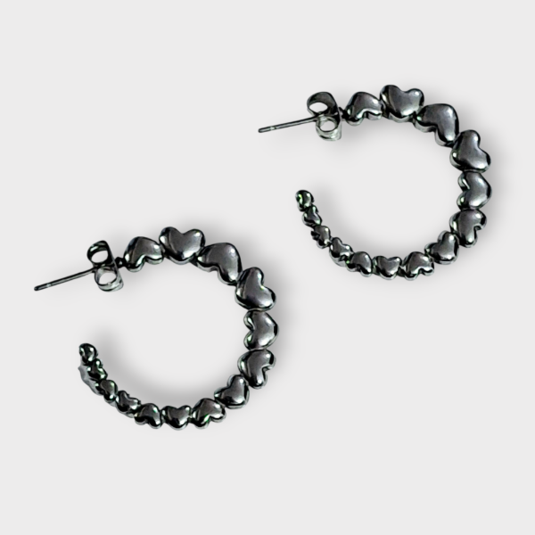 Producto - Aros Argolla Corazones Acero Quirúrgico