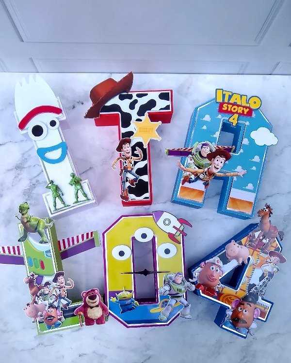 Producto - Letras y números 3D premium Toy Story