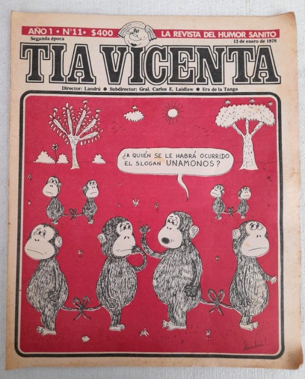 Producto - Revista Tia Vicenta #11 - Enero De 1978 - 2a Epoca - Landru