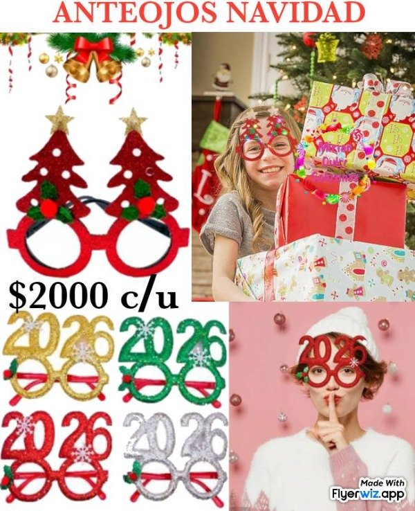 Producto - Anteojo año nuevo 2026 navidad arbol