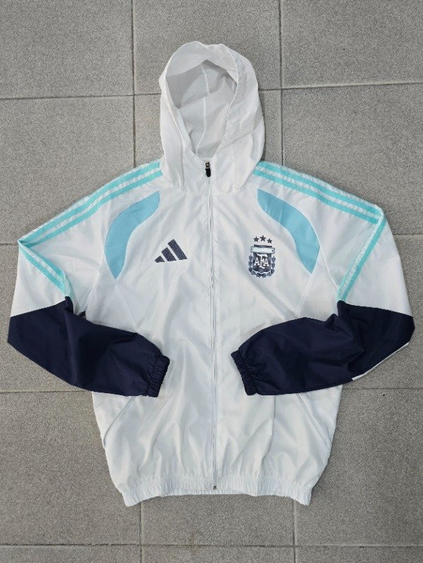 Producto - Campera Rompeviento Selección Argentina Mundial 2026 Blanca Importada