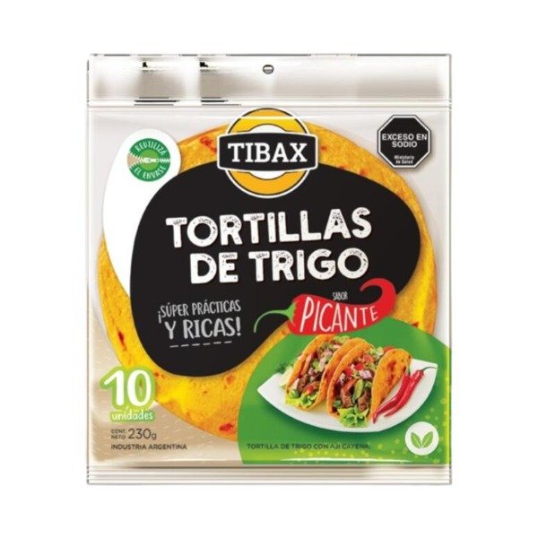 Producto - Tortilla con Aji Cayena x 230g TIBAX