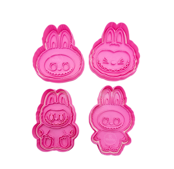 Producto - Set Cortantes Repostería Ceramica Porcelana Labubu