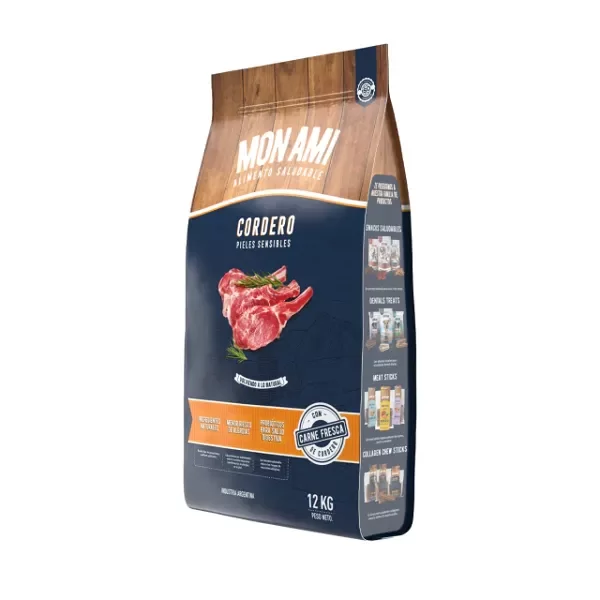 Producto - Mon Ami Perro Adulto Cordero 12 Kg