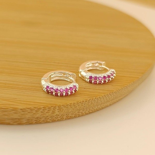 Producto - Aros Cubic Fucsia