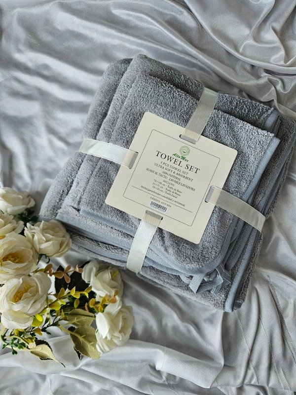 Producto - SET DE 3 TOALLONES SECADO RAPIDO PREMIUM GRIS