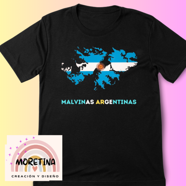 Producto - Remera Islas Malvinas -  Algodón Unisex adulto