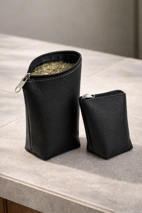 Producto - Set Yerbero/Azúcarero Cuero Ecológico