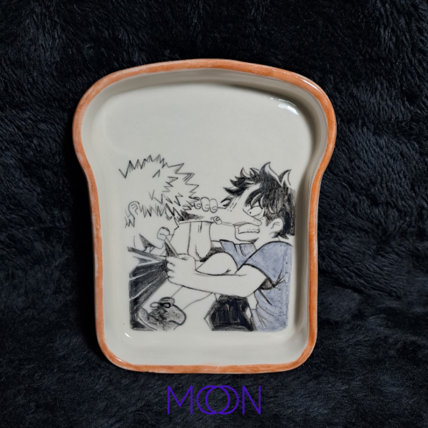 Producto - CERÁMICA - Plato Tostadas Bakugo y Deku