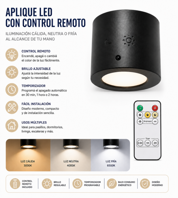 Producto - Luz aplique 3 tonos