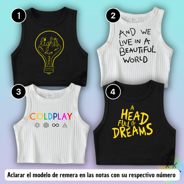 Producto - Musculosas Coldplay #1