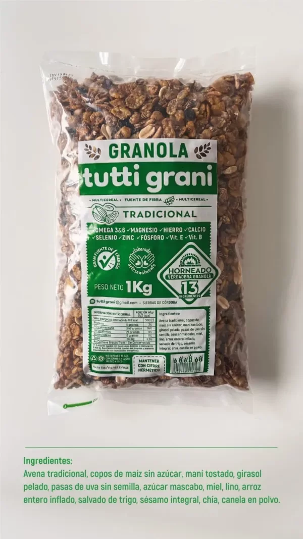 Producto - Granola Tutti Grani Tradicional x 1 KG.
