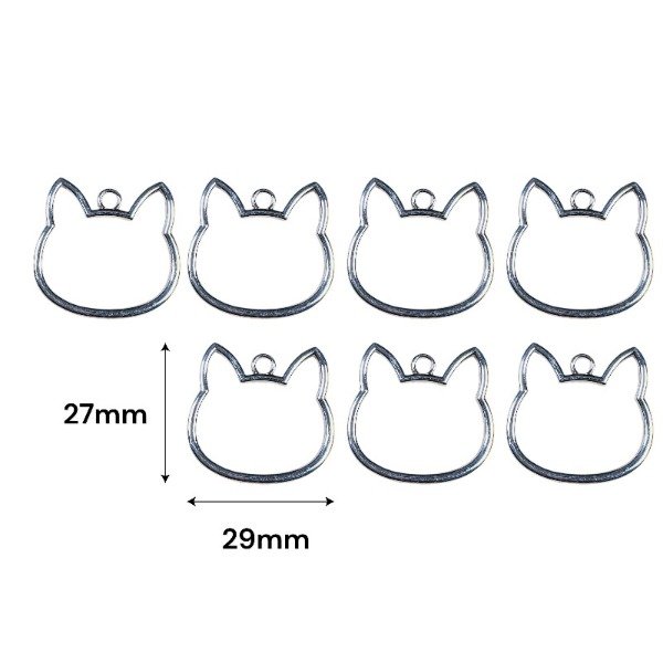 Producto - Bisel gato plateado x unidad