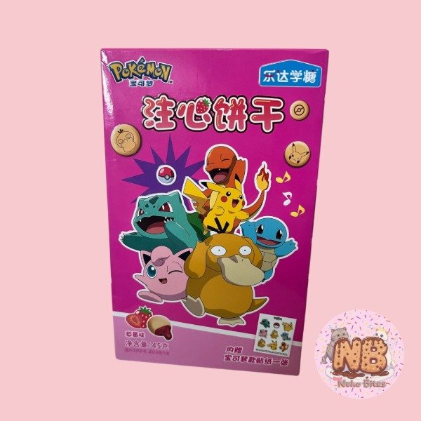 Producto - Galletitas Rellenas de Frutilla Pokemon Con Stickers