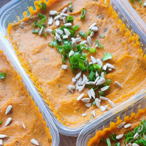 Producto - Pastel de calabaza asada y lentejas