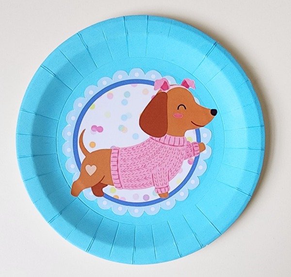 Producto - Perro Salchicha Plato Descartables X 5 Unidades - 4